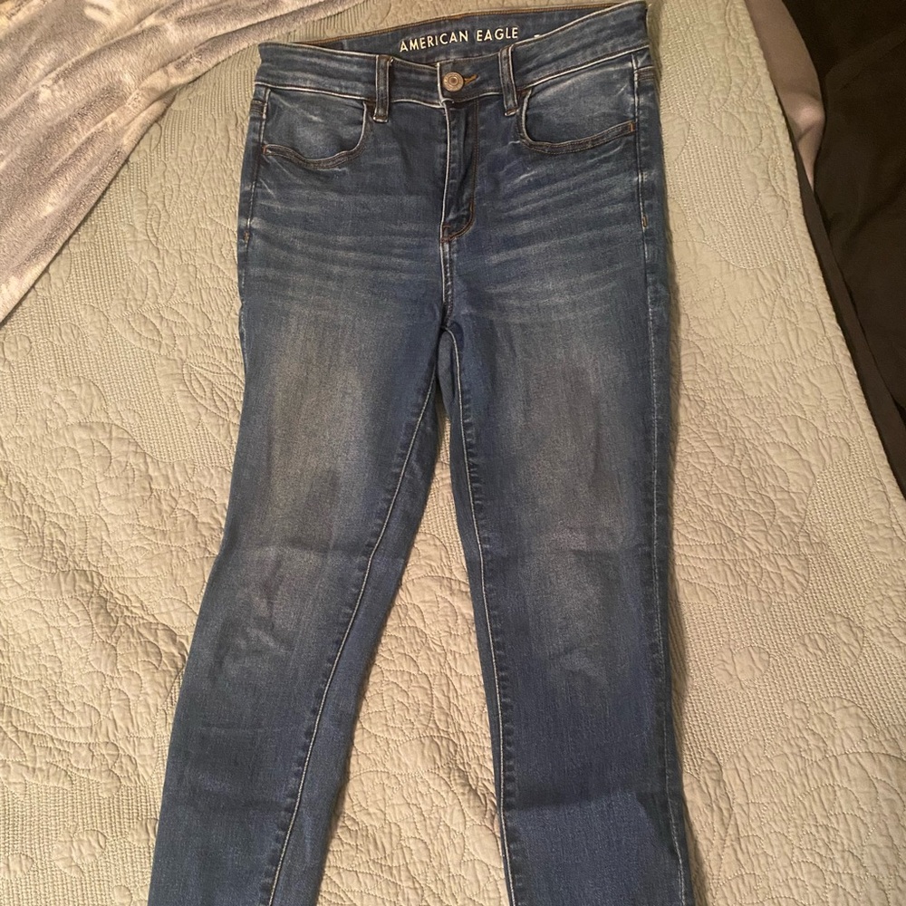 American Eagle Outfitters Blue Skinny Jeans with Stretch